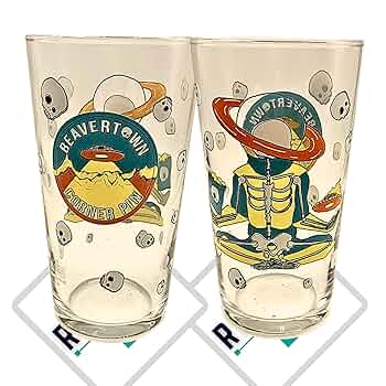 Roxley Beavertown Corner Pin X2 Pint Glasses | 56cl Glasses